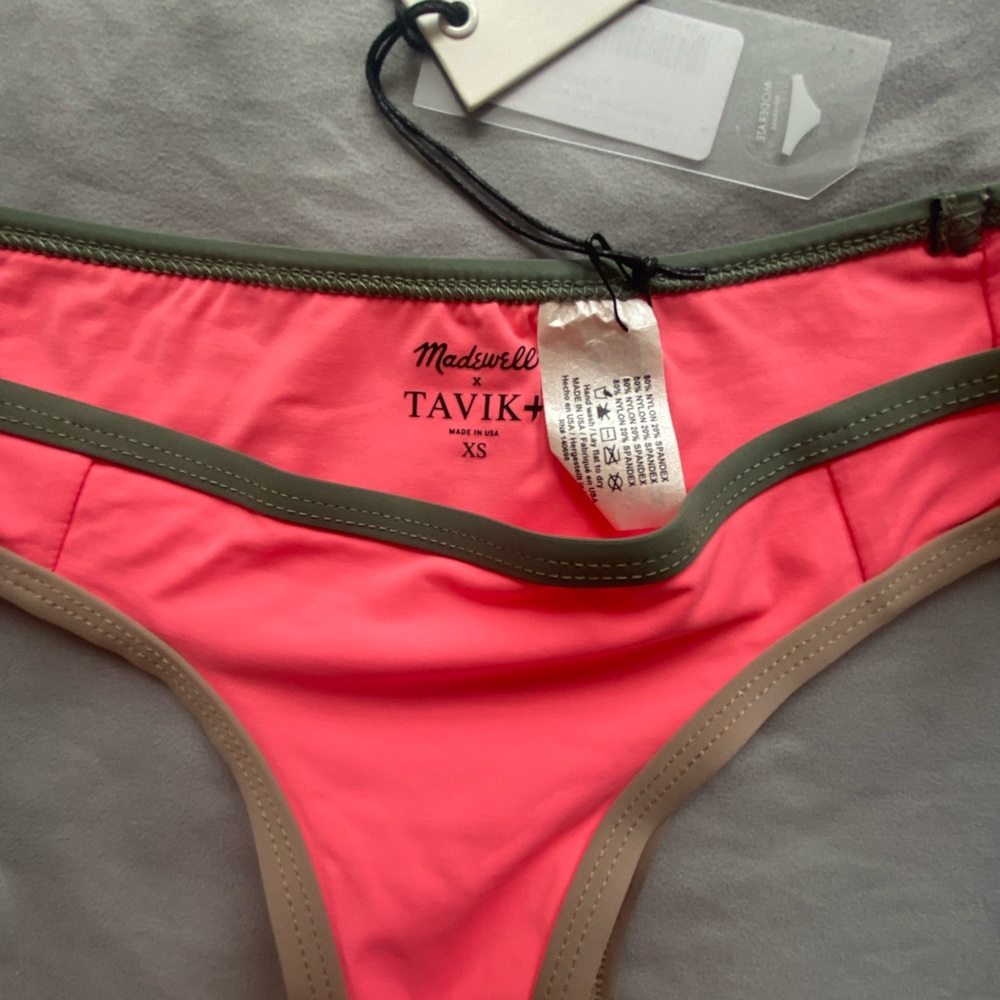 Electric Pink  Madewell X Tavik Bikini Bottoms XS - Picture 2 of 7